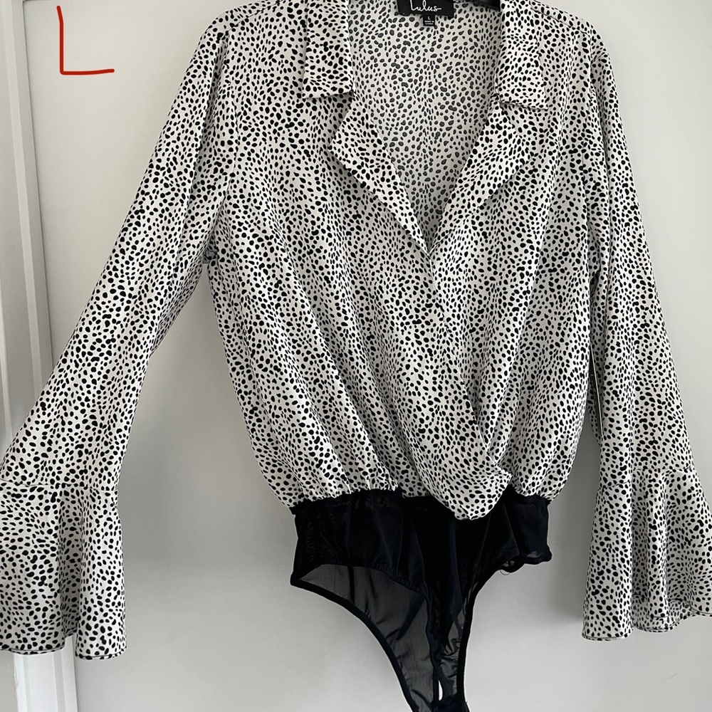Brand new black and white blouse